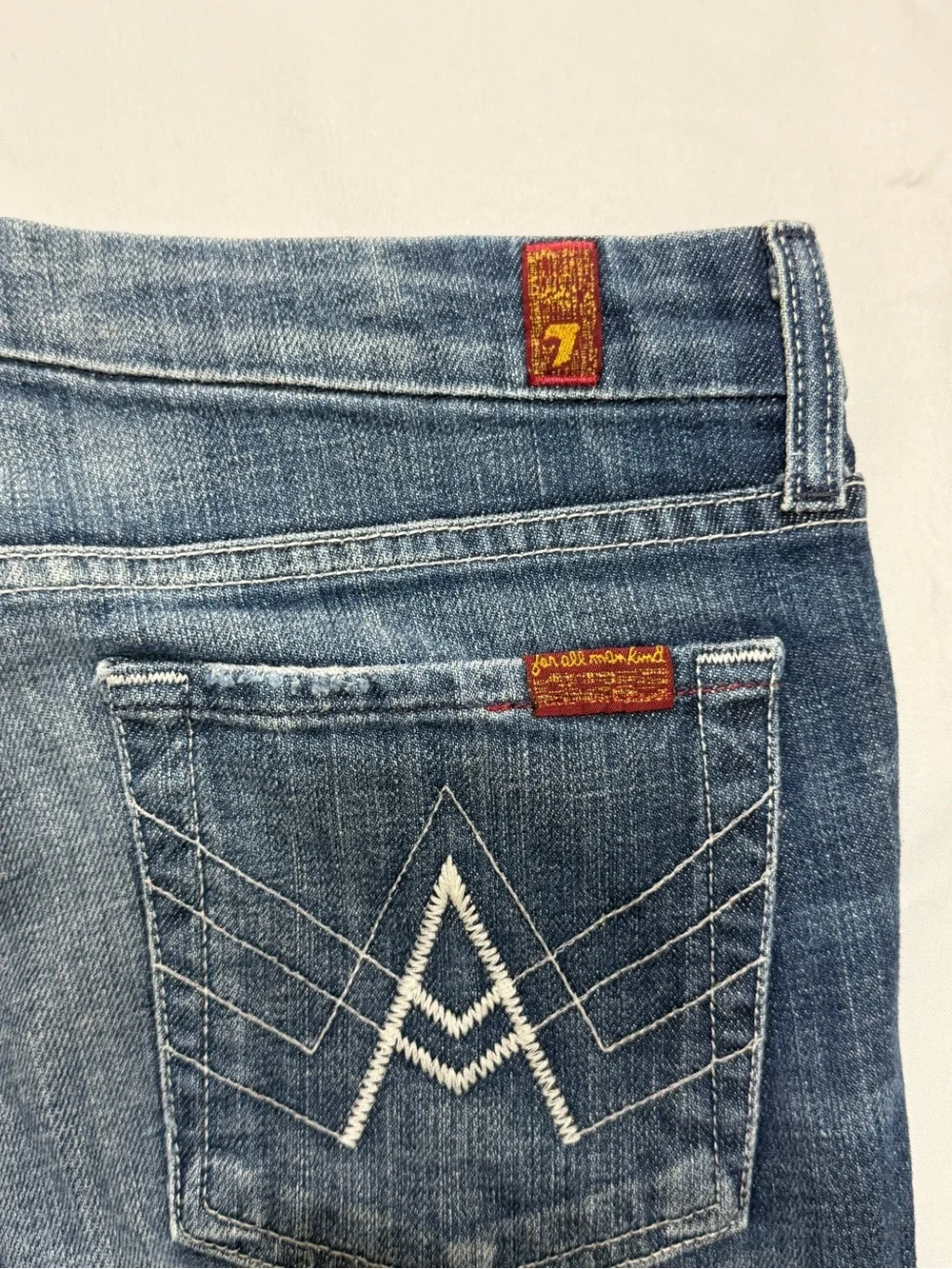 7 For All Mankind “A” Pocket Women’s Blue Flare Jeans